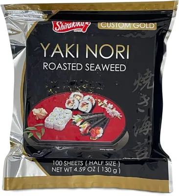 ROASTED SEAWEED YAKI NORI GOLD HALV 130G ROASTED SEAWEED YAKI NORI GOLD HALV 130G