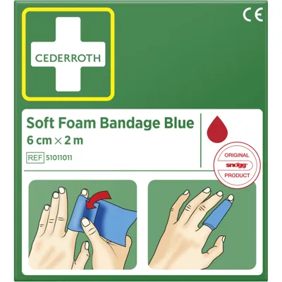 Bandage Soft Foam Blå 2m