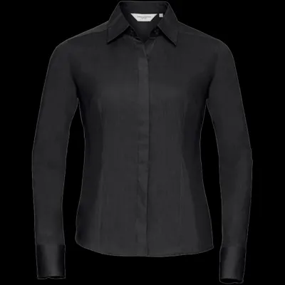 DAMESKJORTE POPLIN 924F SVART M DAMESKJORTE POPLIN 924F SVART M