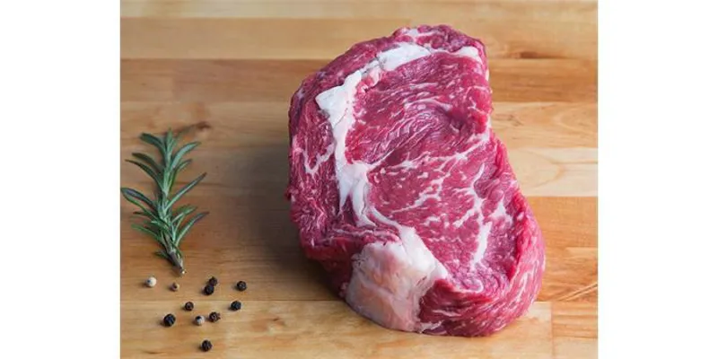 Storfe Entrecote. Marmorert
