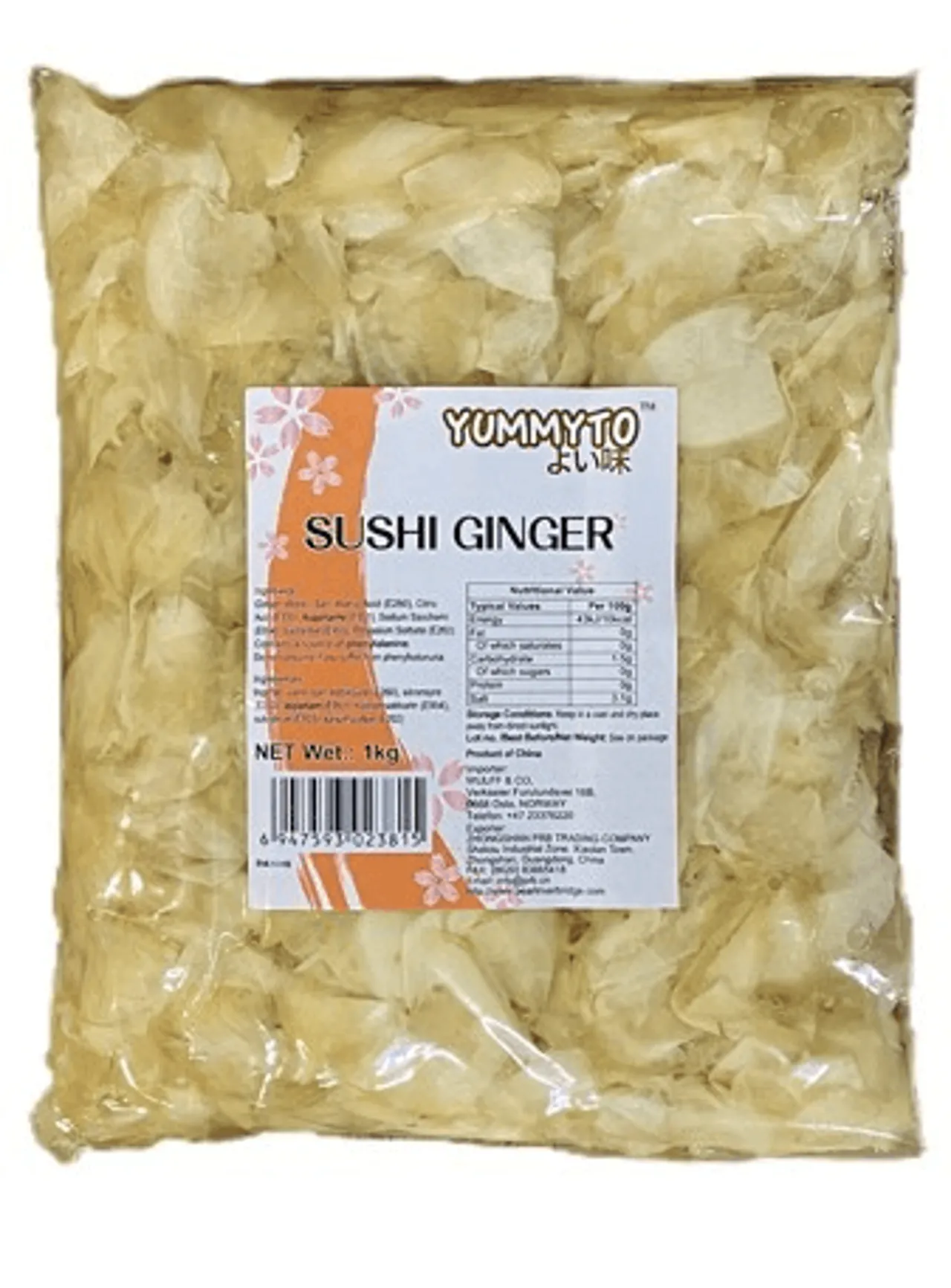 SUSHI INGEFÆR 10X1KG YUMMYTO