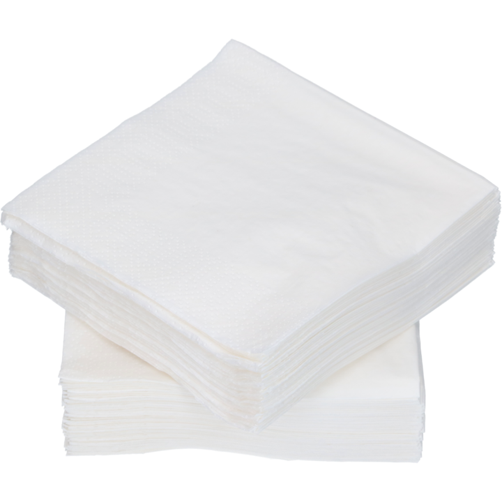 SERVIETTER HVIT 12X12CM 2LAG 400STK