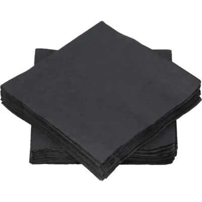 SERVIETTER SVART 12X12CM 2LAG 400STK SERVIETTER SVART 12X12CM 2LAG 400STK