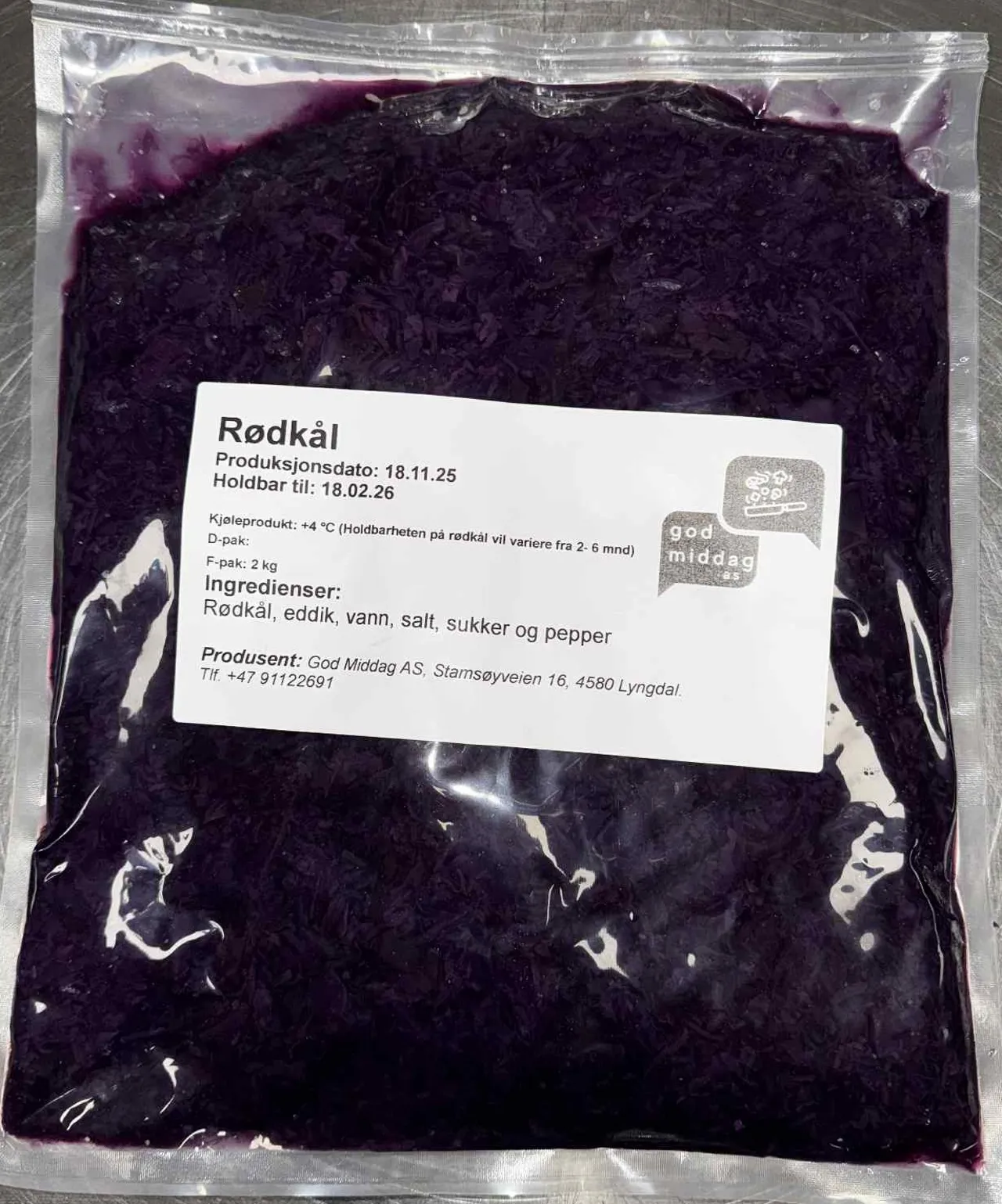 RØDKÅL 2,5KG