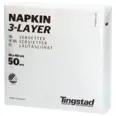 SERVIETT 3-LAG HVIT 40X40CM 50 PK