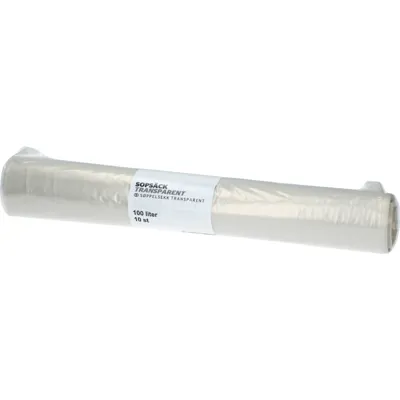 Søppelsekk 100l Transparent 10stk/Rull