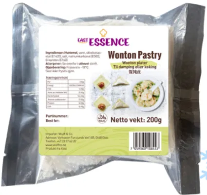 Wonton Pastry Fryst 200g