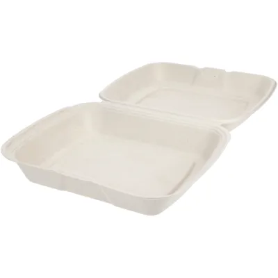 Take-Away Boks Bagasse 1-Rom 100 Pk