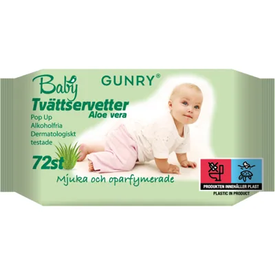 GUNRY BABY VÅTSERVIETTER ALOE GUNRY BABY VÅTSERVIETTER ALOE