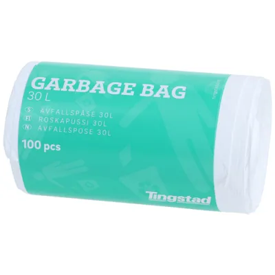 Avfallspose 30l Hvit 100 Pk