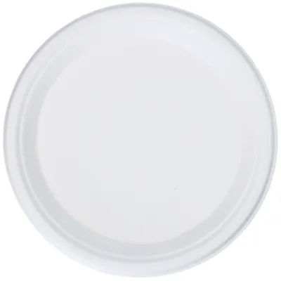Bagassetallerken Hvit 26 Cm 50pk
