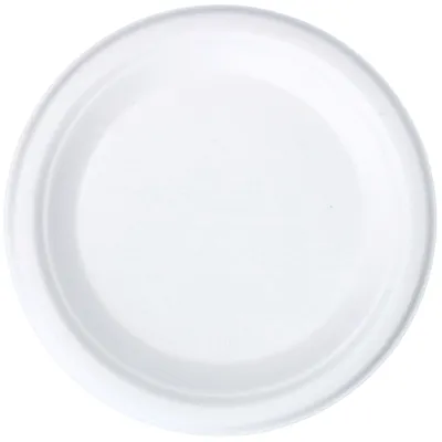Bagassetallerken Hvit 17,5 Cm 50pk