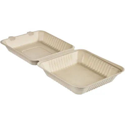 Take Away-Boks Bagasse Bagasse 1200ml 23x23x8cm 100stk