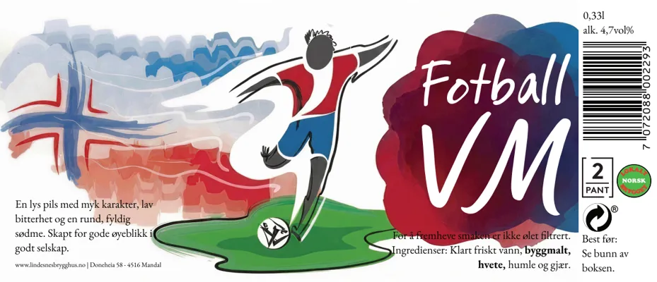 Fotball Vm Lindesnes Brygghus 4,5% 33cl