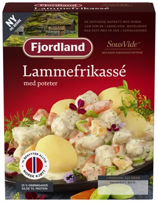 LAMMEFRIKASSÉ MED POTETER 520G FJORDLAND LAMMEFRIKASSÉ MED POTETER 520G FJORDLAND