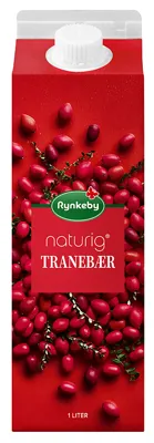 Tranebærdrikk 1,0 Lt Naturig
