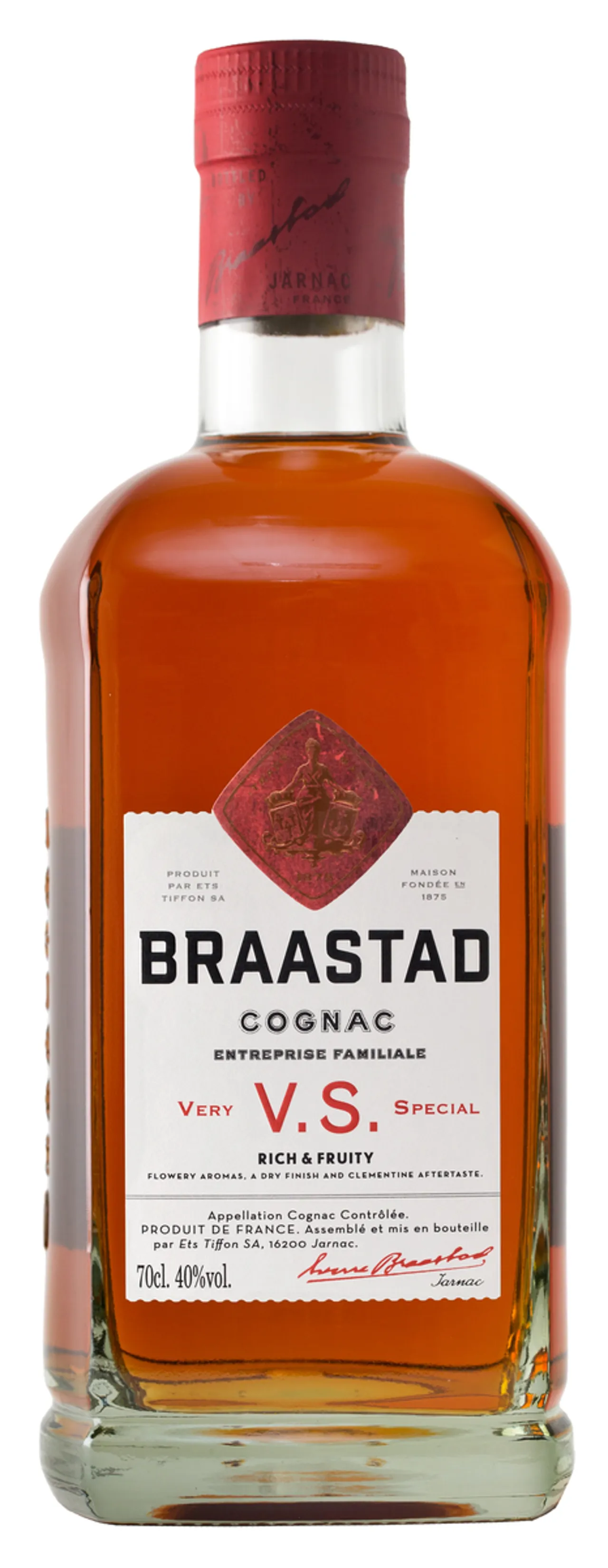 BRAASTAD COGNAC VS 40% 70CL