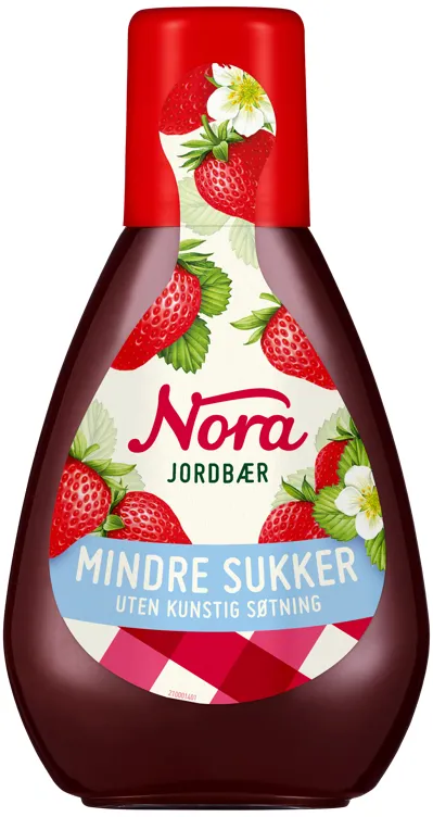 JORDBÆRSYLT LETT SQUEEZY 400G NORA JORDBÆRSYLT LETT SQUEEZY 400G NORA