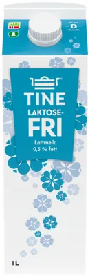 Laktosefri Lettmelk 0.5% 1l Tine