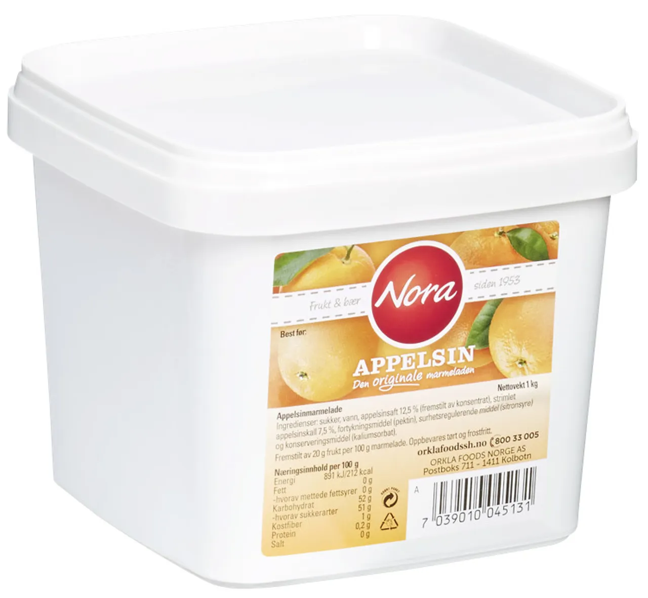 APPELSINMARMELADE 1 KG NORA