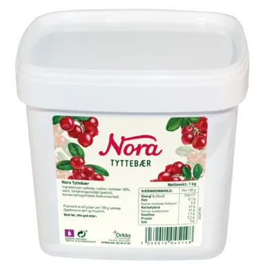 Tyttebærsyltetøy 1 Kg Nora