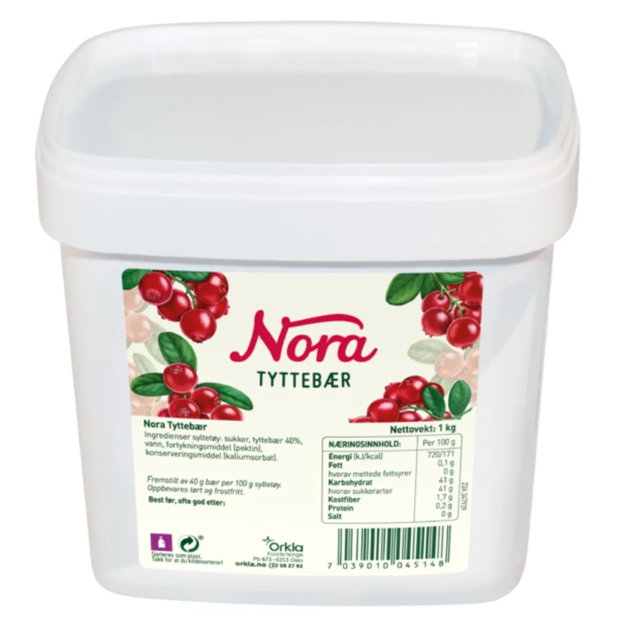 TYTTEBÆRSYLTETØY 1 KG NORA
