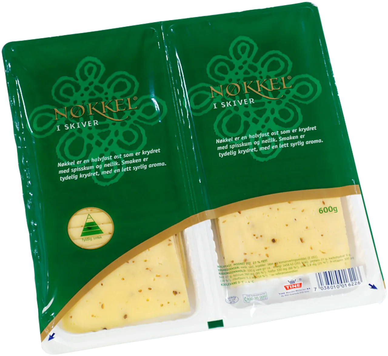 NORVEGIA NØKKEL SKORPEFRI 600G TINE