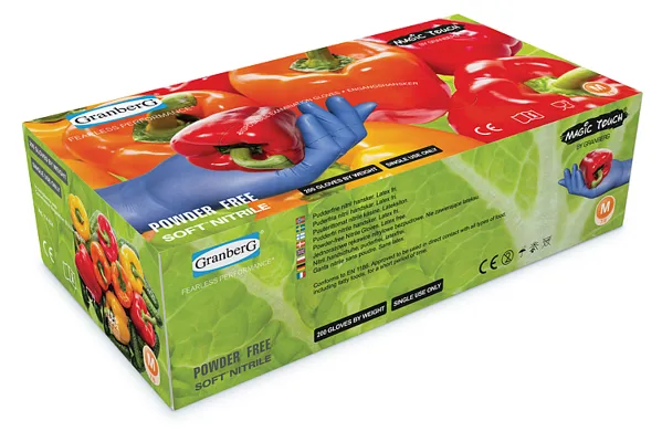 ENGANGSHANSKER (L) MAGIC TOUCH® SOFT NITRILE™, PUDDERFRI ENGANGSHANSKER (L) MAGIC TOUCH® SOFT NITRILE™, PUDDERFRI