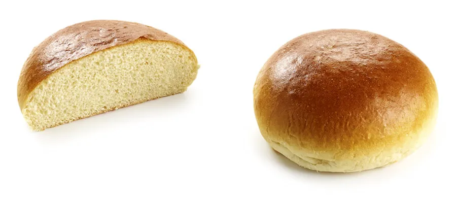 Round Brioche Bun 85g Hamburgerbrød Udelt