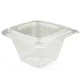 FOOD-/SALAD CONTAINER W/LID RPET 500ML 55PCE