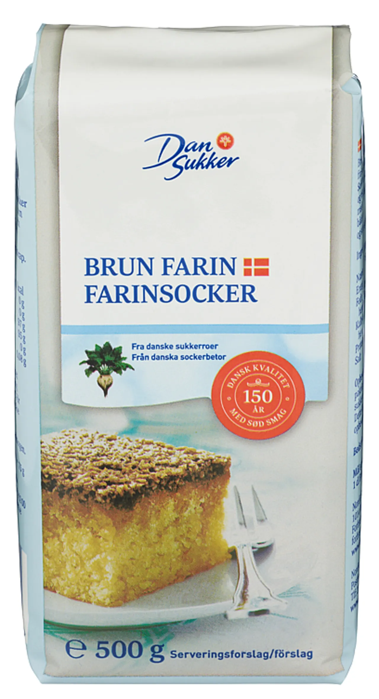 BRUN FARIN 500 GR DANSUKKER