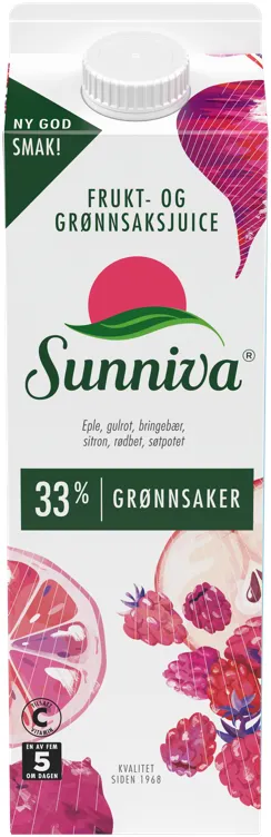 SUNNIVA FRUKT GR.JUICE RØD 1L TINE SUNNIVA FRUKT GR.JUICE RØD 1L TINE