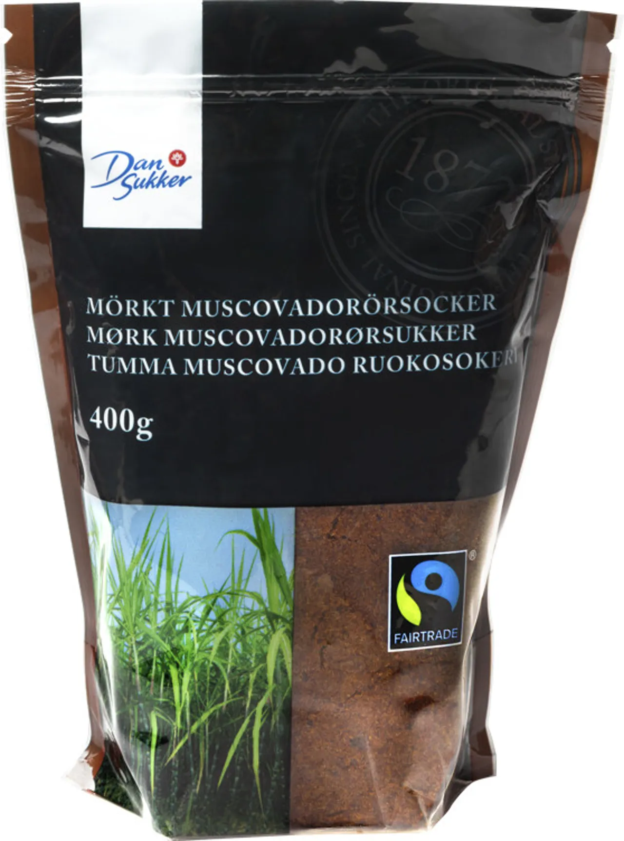 MØRK MUSCOVADORØRSUKKER 400G DANSUKKER