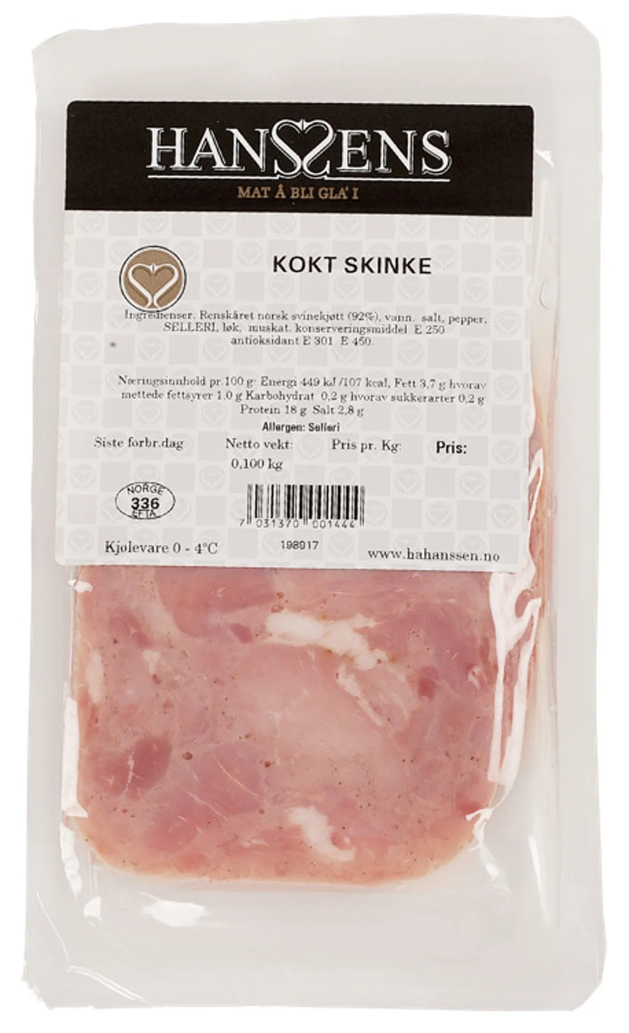 KOKT SKINKE 100G HANSSENS