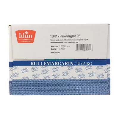 IDUN RULLEMARGARIN PF KARTONG 2 X 5 KG IDUN RULLEMARGARIN PF KARTONG 2 X 5 KG