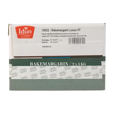 IDUN BAKEMARGARIN LUXUS PF KARTONG 2 X 5 KG IDUN BAKEMARGARIN LUXUS PF KARTONG 2 X 5 KG