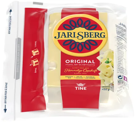 Jarlsberg Skorpefri 450g Tine