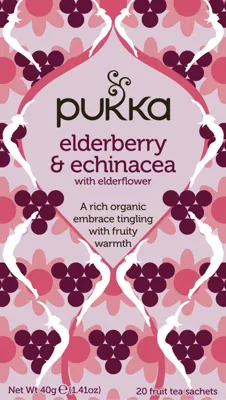 Pukka Elderberry&Echinacea Urtete Økol. 20stk