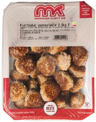 Kjøttkaker Pannestekte 5x2kg Meråker Kjøtt