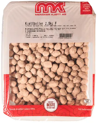 Kjøttboller Kokte Meråker Kjøtt 2,5kg