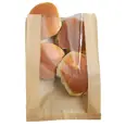 BUN BAG W/WINDOW NATURE 310X220X60MM 250PCS