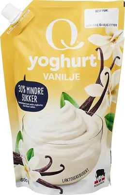 Q Frokostyoghurt Vanilje Pose 800g
