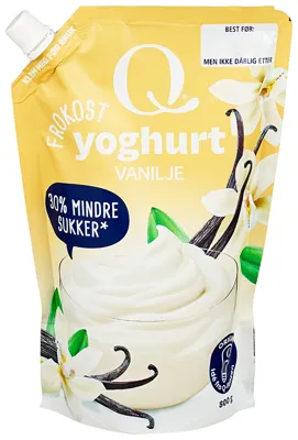 Q FROKOSTYOGHURT VANILJE POSE 800G Q FROKOSTYOGHURT VANILJE POSE 800G