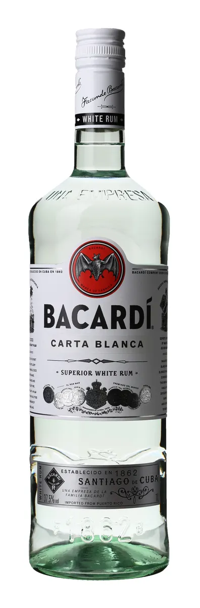 BACARDI CARTA BLANCA 37,5% 1L BACARDI CARTA BLANCA 37,5% 1L