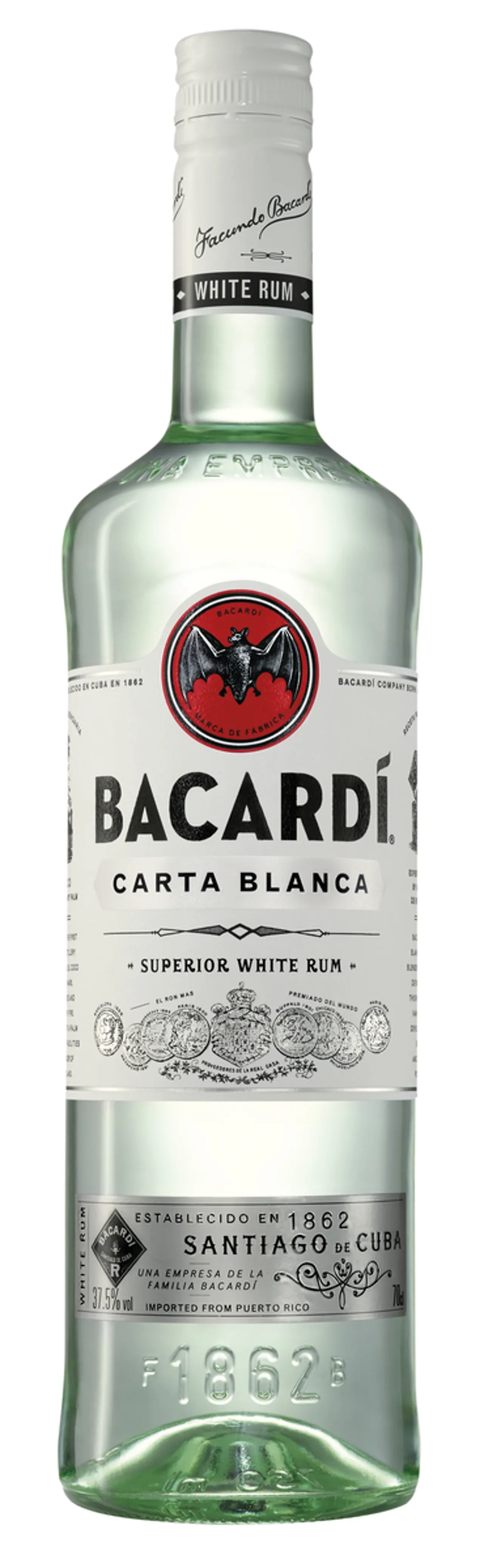 BACARDI CARTA BLANCA 37,5% 70CL