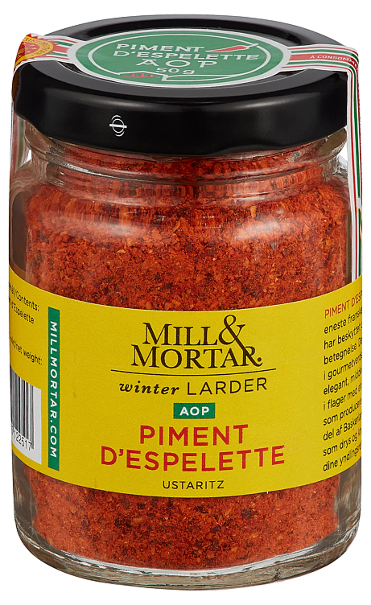 KRYDDER PIMENT D'ESPELETTE 50G MILL & MORTAR