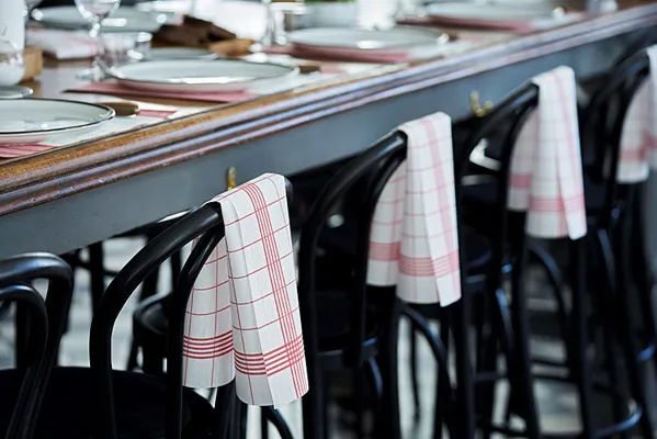 Serviett Kitchen Towel Rød Rute 38x54 250stk