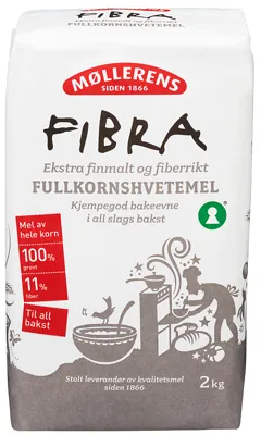 FIBRA FULLKORNSHVETEMEL 2KG MØLLERENS FIBRA FULLKORNSHVETEMEL 2KG MØLLERENS