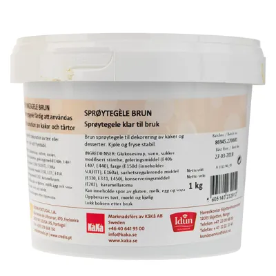 Sprøytegele Brun 1.Kg Idun