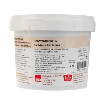 SPRØYTEGELE BRUN 1.KG IDUN SPRØYTEGELE BRUN 1.KG IDUN